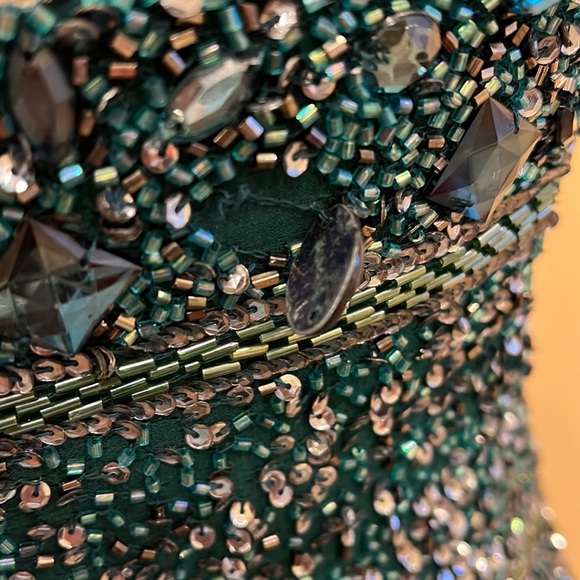 Aidan Mattox Blue and Green Mini Dress - Picture 9 of 13